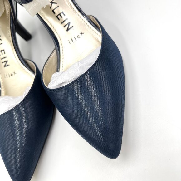 Anne Klein Womens Size 6 Fabulist Navy Blue D'Orsay Pumps‎ Heels Shoes - Picture 5 of 13